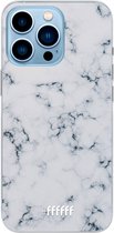 6F hoesje - geschikt voor iPhone 13 Pro - Transparant TPU Case - Classic Marble #ffffff
