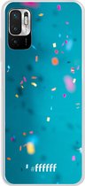 6F hoesje - geschikt voor Xiaomi Redmi Note 10 5G -  Transparant TPU Case - Confetti #ffffff