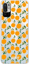 6F hoesje - geschikt voor Xiaomi Redmi Note 10 5G -  Transparant TPU Case - Oranges #ffffff