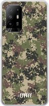 6F hoesje - geschikt voor OPPO A94 5G -  Transparant TPU Case - Digital Camouflage #ffffff