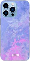 6F hoesje - geschikt voor iPhone 13 Pro Max - Transparant TPU Case - Purple and Pink Water #ffffff