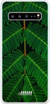 6F hoesje - geschikt voor Samsung Galaxy S10 5G -  Transparant TPU Case - Symmetric Plants #ffffff
