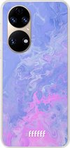 6F hoesje - geschikt voor Huawei P50 -  Transparant TPU Case - Purple and Pink Water #ffffff