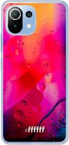 6F hoesje - geschikt voor Xiaomi Mi 11 Lite -  Transparant TPU Case - Colour Bokeh #ffffff