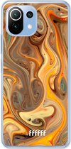 6F hoesje - geschikt voor Xiaomi Mi 11 Lite -  Transparant TPU Case - Brownie Caramel #ffffff