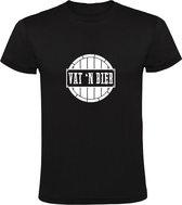 Vat 'n Bier | Heren T-shirt | Zwart | Barrel Beer | Drank | Kroeg | Feest | Festival | Brouwen | Ketel
