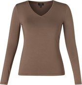 YEST Yare Essential Jersey Shirt - Dark Taupe - maat 44