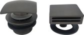 Bally Set Knop/Plug Badoverloopcombinatie Met Vulfunctie Vierkant Gunmetal