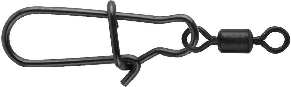Spro Matt Black Easy Snap + swivel - 20 mm - maat 0 + 10