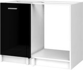 EXTRA - Keukenhoekkast L 100 cm - Zwart gelakt