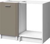 EXTRA - Keukenhoekkast 100 cm - Kleigrijs mat