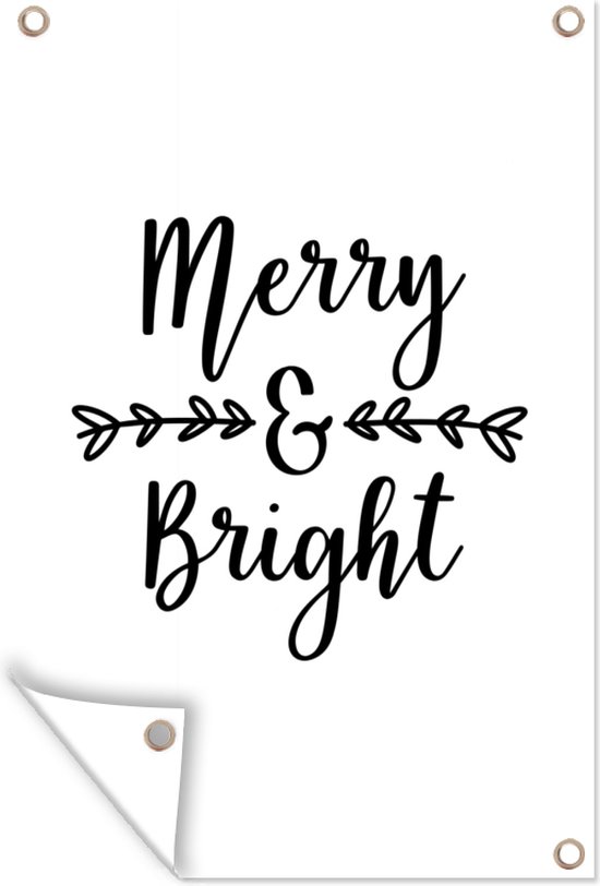 Citation De Noel Merry Bright Sur Fond Blanc 80x1 Cm Bol Com