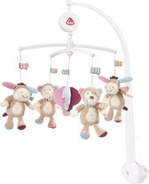 Muziekmobiel Ezel En Aap Bruin 40 Cm
