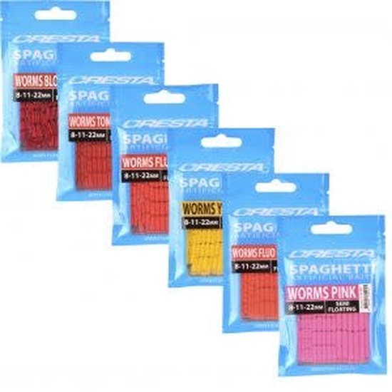 Cresta Spaghetti Worms (8-11-22mm) Semi Floating - Kleur : Worms Pink — afbeelding 3
