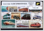 Electrische treinen – Luxe postzegel pakket (A6 formaat) : collectie van 50 verschillende postzegels van electrische treinen – kan als ansichtkaart in een A6 envelop - authentiek c