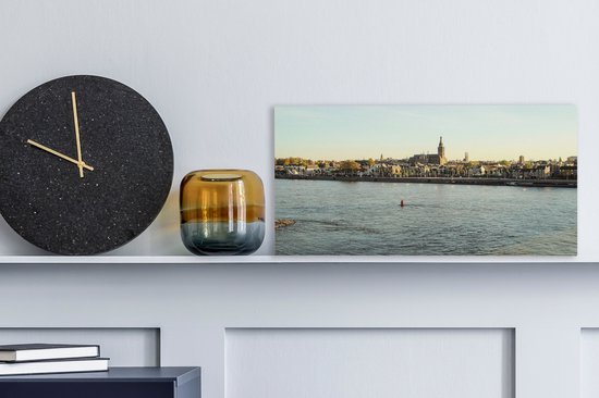 Toile Peinture Water - Nimègue - Waal - 40x20 cm - Décoration murale