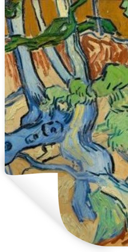 Foto: Muurstickers sticker folie boomwortels vincent van gogh 60x120 cm plakfolie muurstickers kinderkamer zelfklevend behang zelfklevend behangpapier stickerfolie