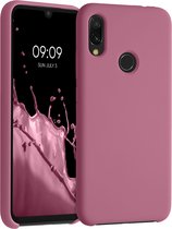 kwmobile telefoonhoesje voor Xiaomi Redmi Note 7 / Note 7 Pro - Hoesje met siliconen coating - Smartphone case in donkerroze