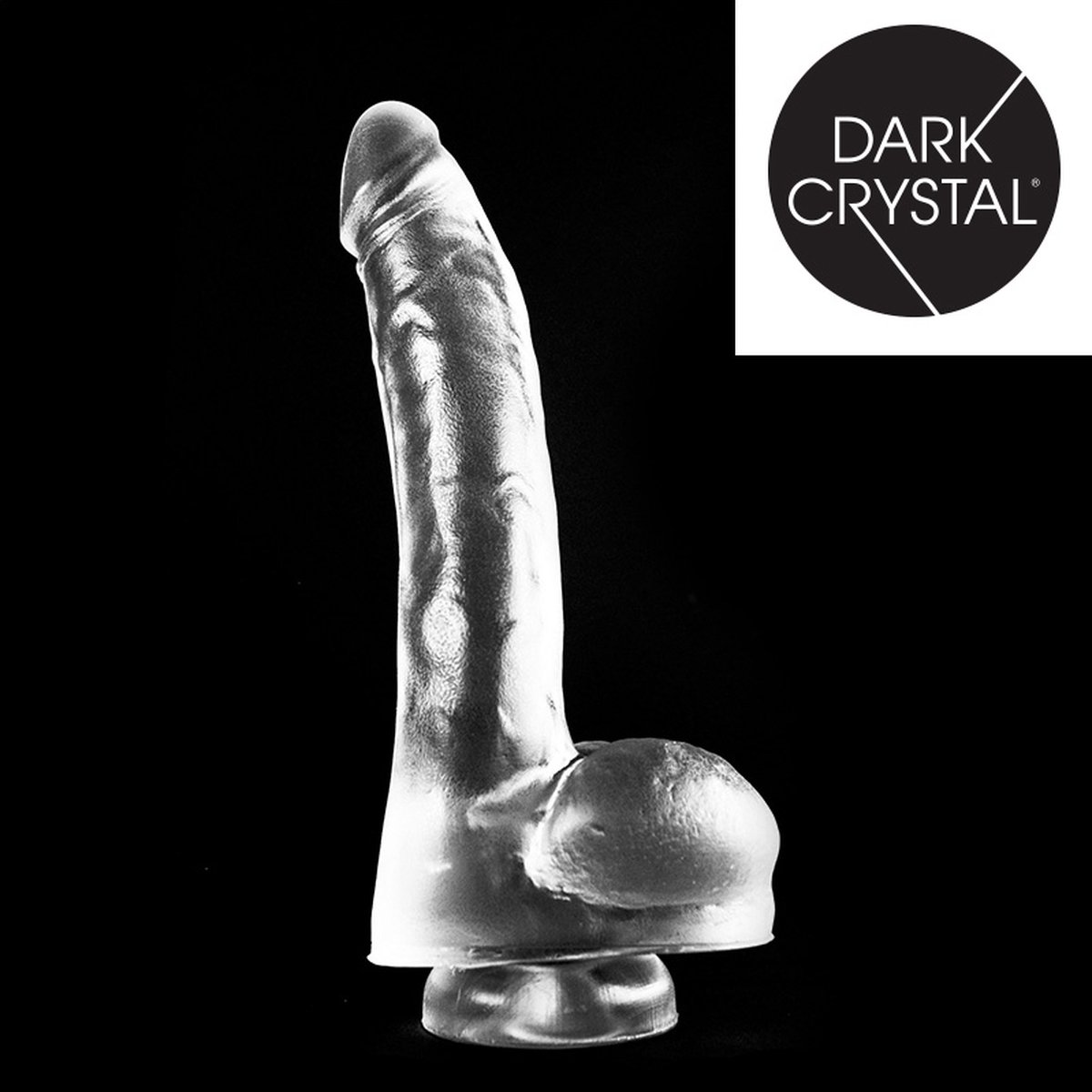 Goedkoopste Dark Crystal Dildo met zuignap 27,5 x 4,5 cm - transparant