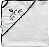BINK Bedding Badcape "Love you to the moon and back"  zwart wit