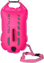 BTTLNS zwemboei - veilig openwater zwemmen - drybag opbergtas - reddingsboei - dubbel gelaagd nylon - 20 liter - Amphitrite 1.0 - roze
