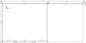 Blokhut met overkapping zadeldak 400 x 350 + 300cm