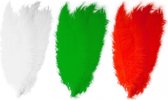 6x stuks grote veer/veren/struisvogelveren - 2x wit - 2x groen - 2x rood - Decoratie sierveren van 50 cm