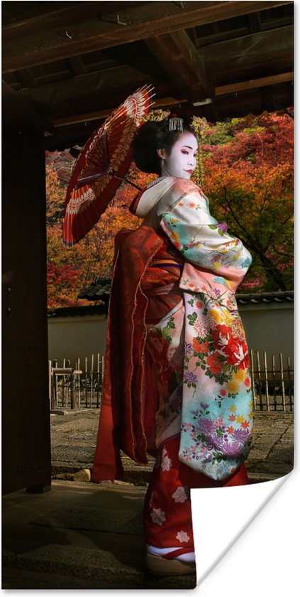 Poster Geisha bij Gion in Japan - 80x160 cm