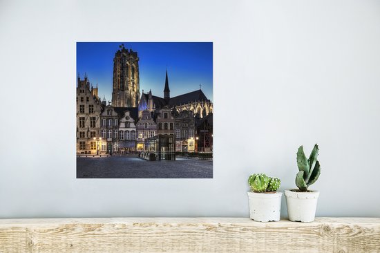 Affiche Marktplaats - Lampe - Malines - 30x30 cm