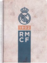 Bloc-notes Real Madrid Cf Collection Vintage Damier A4 Marron