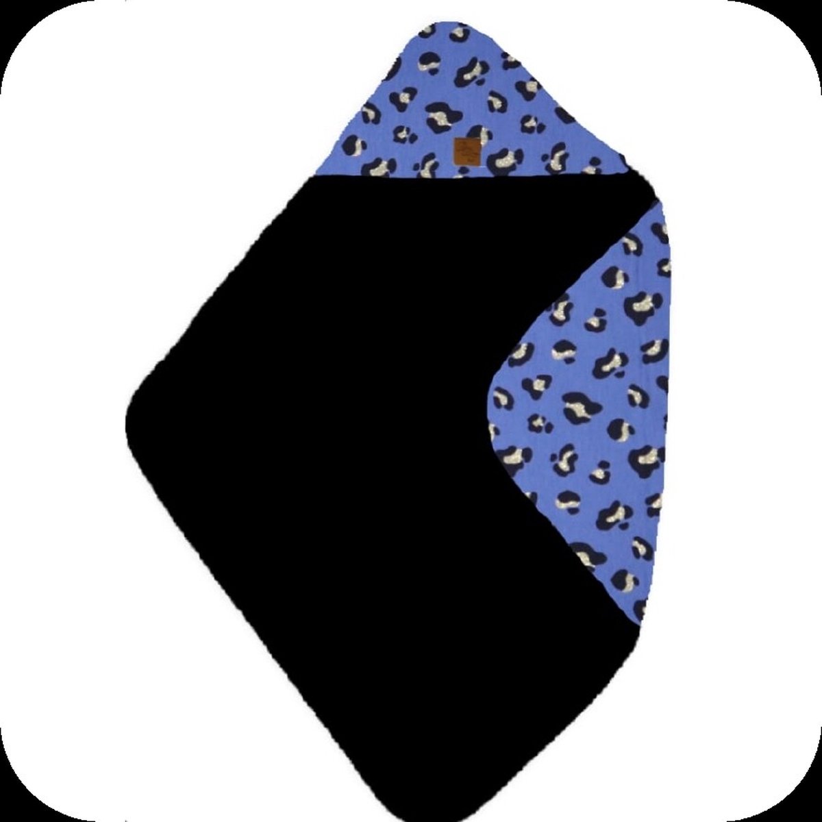 Badcape panter blauw- goud Badcape panter blauw- goud