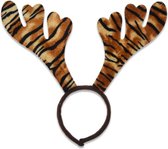 Witbaard Diadeem Rendier Met Dierenprint Dames Bruin/zwart One-size