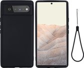 Mobigear Hoesje geschikt voor Google Pixel 6 Siliconen Telefoonhoesje | Mobigear Rubber Touch Backcover | Pixel 6 Case | Back Cover - Zwart