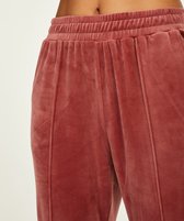 Hunkemöller Dames Nachtmode Joggingbroek Velours Pintuck  - Roze - maat S