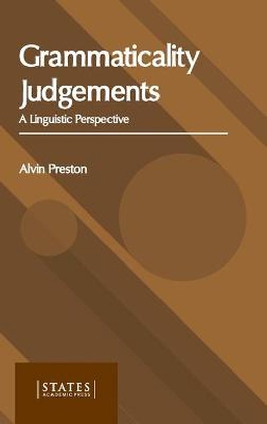 Grammaticality Judgements: A Linguistic Perspective - cover