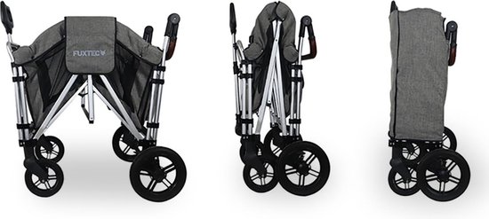 FUXLIFE CTXL900 Family Cruiser Bolderkar Premium Grey - Opvouwbare Tuintrolley met 4 Zitplaatsen, Afneembare Banken & Draagvermogen 75 kg van Merkloos — afbeelding 2