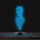 Led Lamp Met Gravering - RGB 7 Kleuren - Microfoon
