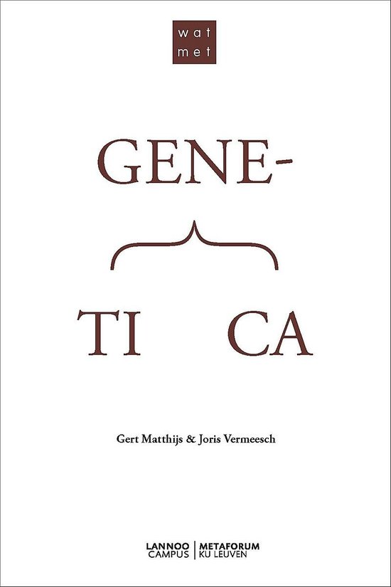 Cover van het boek 'Wat met genetica?'