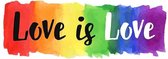 GoedeDoelen.Shop | (Auto) sticker Love is Love | 13 x 4,7 cm | Autosticker | Scootersticker | LGBTQ Sticker | LGBTQ | Pride | Rainbow |