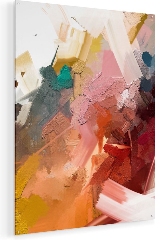 Peinture sur verre Artaza - Art abstrait - Peinture à l'huile colorée - 90x120 - Groot - Peinture sur plexiglas - Photo sur Glas