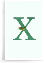 Walljar - Alfabet X - Muurdecoratie - Poster