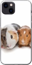 Geschikt voor iPhone 13 hoesje - Vijf cavia's - Siliconen Telefoonhoesje