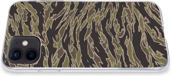 Coque iPhone 12 - Motif camouflage à rayures - Coque de téléphone en Siliconen