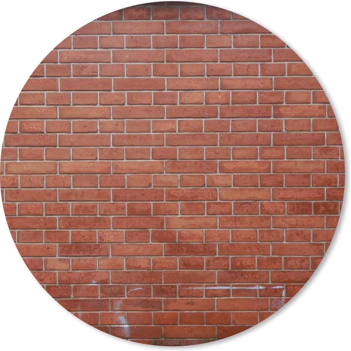 Muismat rond 50x50 cm - Mousepad Bakstenen - Muur - Textuur - Ronde muismatten