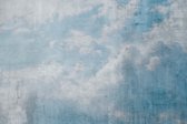 Fotobehang - Blue Clouds Abstract 375x250cm - Vliesbehang