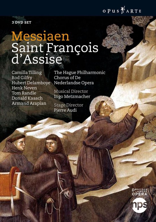 3 DVD set: Messiaen Saint François d'Assise. Met Camilla Tilling, Rod Gilfry en meer. Met het Haags Philharmonisch Orkest.