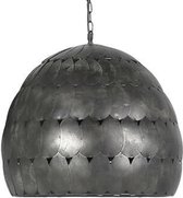 Hanglamp  - metalen zwartkleurige lamp  - antiek - 52 cm rond - trendy  -  H39cm