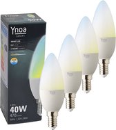 Ynoa smart home - Zigbee 3.0 - 4 x E14 smart lamp CCT - Diverse wittinten instelbaar