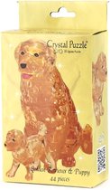 Crystal puzzel 44 stukjes Golden retriever met pup hond