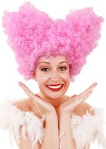 KIMU Luxe Suikerspin Pruik Roze Staarten - met Gratis 2x Haarnetje - Hofdame Markiezin Rococo Festival